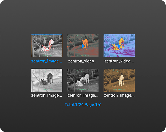 Media library menu interface